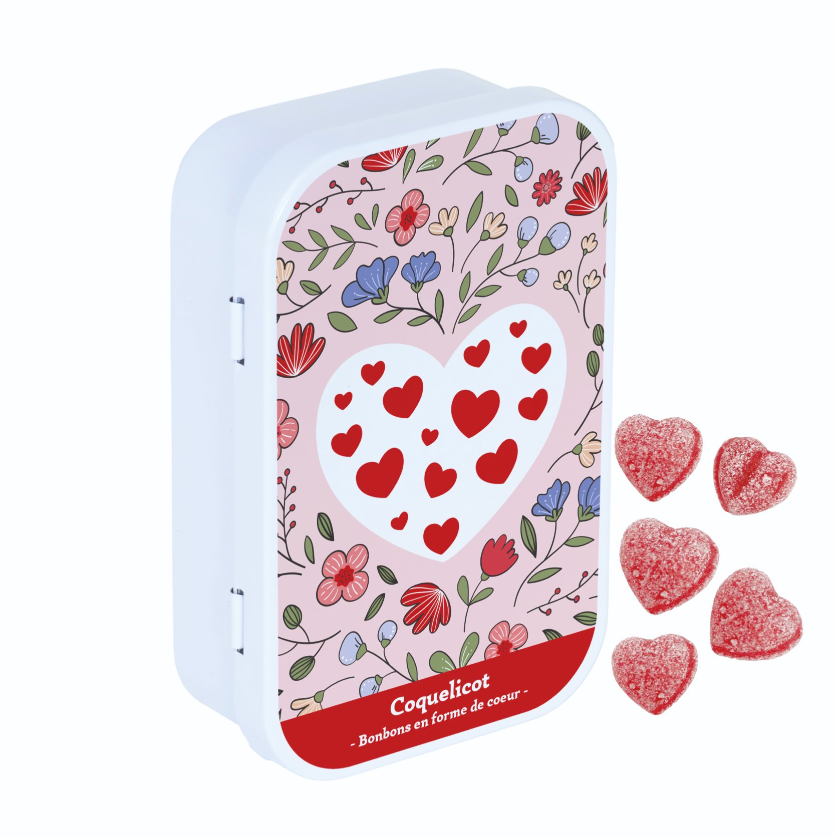 Bo Te De Poche Amour Sucr Remplie De G De Bonbons Coquelicot